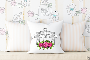 Exclusive Three Crosses With Flowers #BS6557