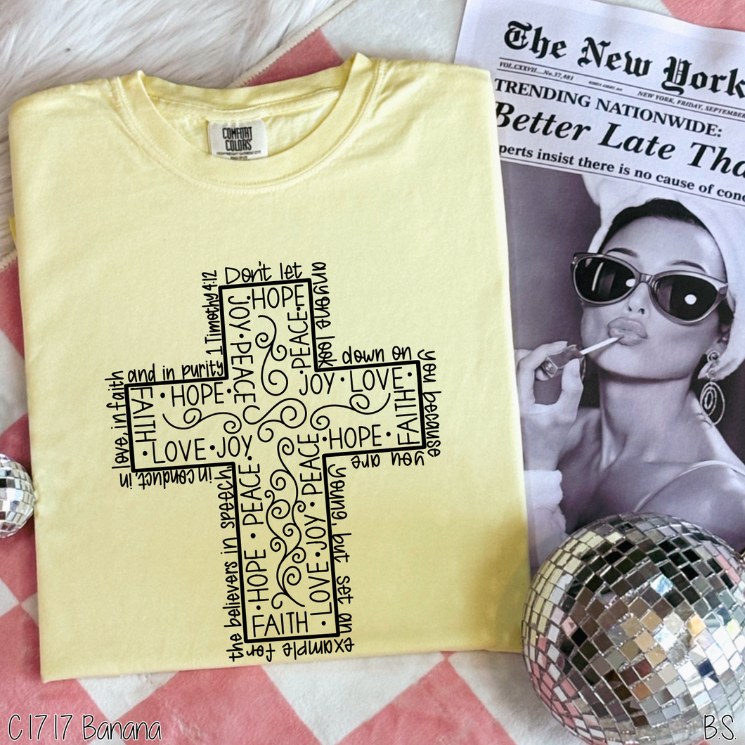 Faith Love Joy Peace Cross