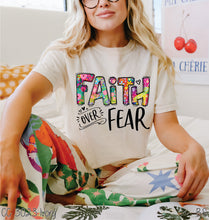 Load image into Gallery viewer, Faith Over Fear Floral Letters #BS1448
