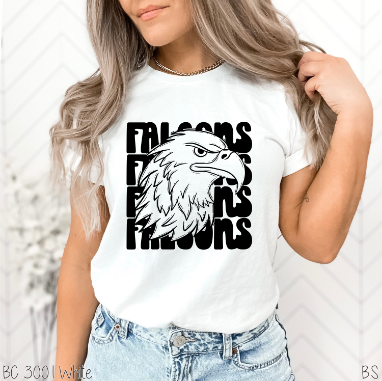 Falcons Stacked Mascot #BS5750