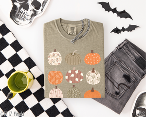 Fall Floral Pattern Pumpkin Collage #BS8342
