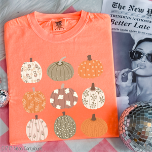 Fall Floral Pattern Pumpkin Collage #BS8342