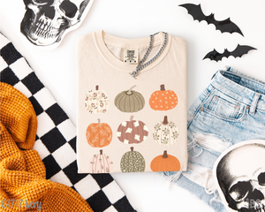 Fall Floral Pattern Pumpkin Collage #BS8342