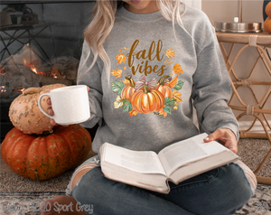 Fall Vibes Bow Pumpkin With Leaves #BS7143