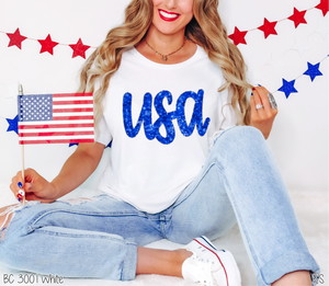 Faux Bling Blue USA #BS6917