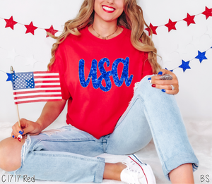 Faux Bling Blue USA #BS6917