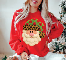 Load image into Gallery viewer, Faux Chenille Santa Leopard Hat #BS8617
