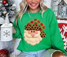 Load image into Gallery viewer, Faux Chenille Santa Leopard Hat #BS8617

