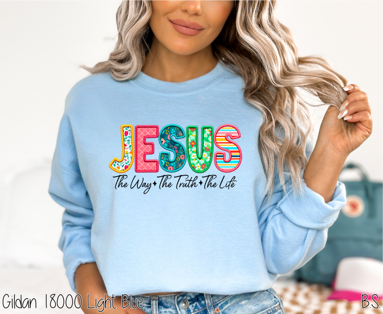 Faux Embroidery Jesus The Way #BS6422