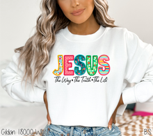 Load image into Gallery viewer, Faux Embroidery Jesus The Way #BS6422
