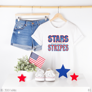 Faux Embroidery Stars And Stripes #BS6706