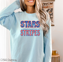 Load image into Gallery viewer, Faux Embroidery Stars And Stripes #BS6706
