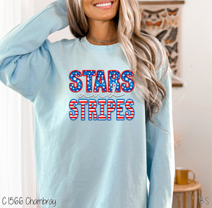 Faux Embroidery Stars And Stripes #BS6706