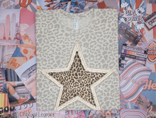 Load image into Gallery viewer, Faux Fabric Leopard Print Star #BS8876
