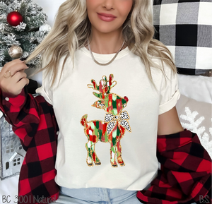 Faux Glitter Reindeer Coquette #BS7581