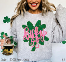 Load image into Gallery viewer, Faux Glitter Lucky Bow Clover #BS8957
