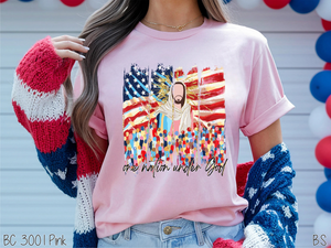 Faux Glitter One Nation Under God #BS8169