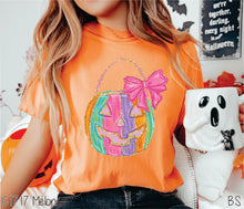 Load image into Gallery viewer, Faux Glitter Pumpkin With Handle #BS7274
