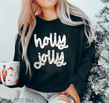 Load image into Gallery viewer, Faux Glitter Sequin Holly Jolly #BS6263
