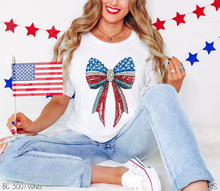 Load image into Gallery viewer, Faux Rhinestone USA Coquette Bow #BS8048 *PREORDER CLOSING SUNDAY 4/20 @ MIDNIGHT CST

