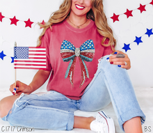 Load image into Gallery viewer, Faux Rhinestone USA Coquette Bow #BS8048 *PREORDER CLOSING SUNDAY 4/20 @ MIDNIGHT CST

