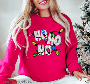Faux Sequin Ho Ho Ho #BS7030