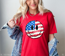 Load image into Gallery viewer, Faux Sparkle American Flag Smile #BS6727
