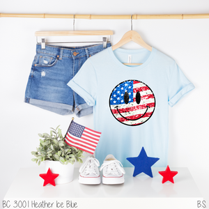 Faux Sparkle American Flag Smile #BS6727