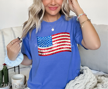 Load image into Gallery viewer, Faux Sparkle American Flag #BS6896
