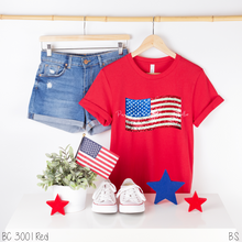 Load image into Gallery viewer, Faux Sparkle American Flag #BS6896
