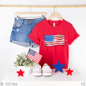 Faux Sparkle American Flag #BS6896