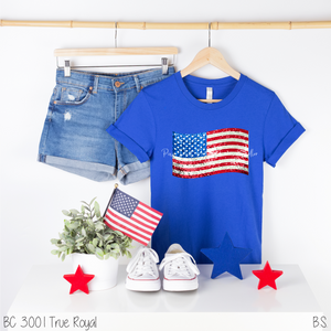 Faux Sparkle American Flag #BS6896