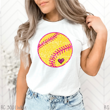 Load image into Gallery viewer, Faux Sparkly Cute Softball #BS6472
