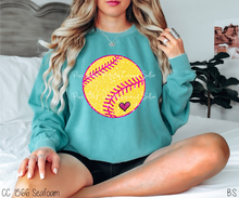 Load image into Gallery viewer, Faux Sparkly Cute Softball #BS6472
