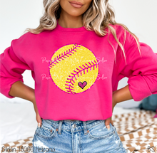 Load image into Gallery viewer, Faux Sparkly Cute Softball #BS6472
