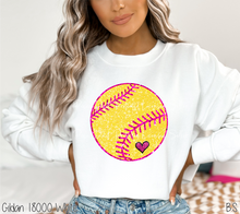 Load image into Gallery viewer, Faux Sparkly Cute Softball #BS6472
