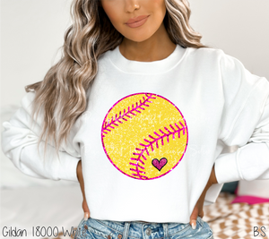 Faux Sparkly Cute Softball #BS6472