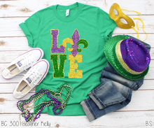 Load image into Gallery viewer, Faux Stacked Mardi Gras Love Fleur #BS6415
