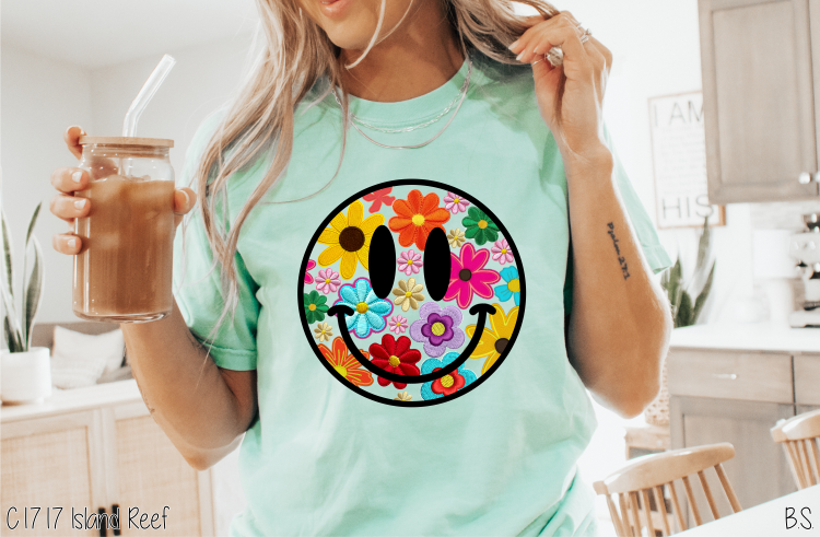 Faux Stitch Flower Smile #BS6975