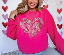 Load image into Gallery viewer, Faux Yarn Glitter Bright Heart #BS8791
