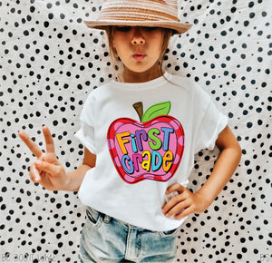First Grade Apple Pink Dots #BS7067