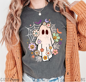 Floral Cute Ghost Light Distressed #BS5911