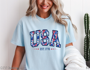 Floral USA Faux Stitch #BS8097 *PREORDER CLOSING SUNDAY 5/11 @ MIDNIGHT CST