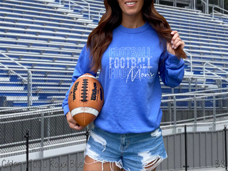 Football Mom Stacked Leopard #BS5893
