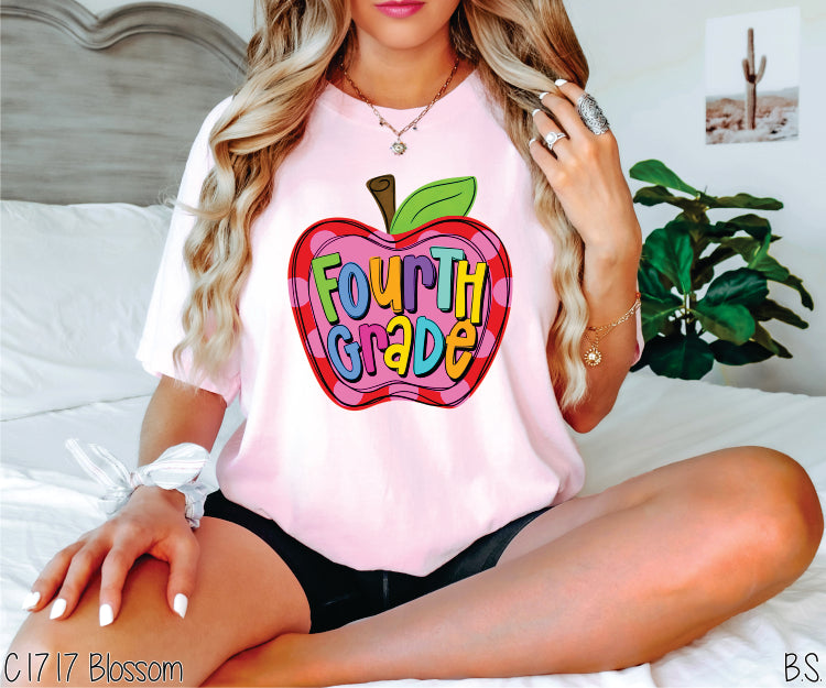 Fourth Grade Apple Pink Dots #BS7070