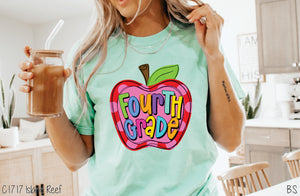 Fourth Grade Apple Pink Dots #BS7070