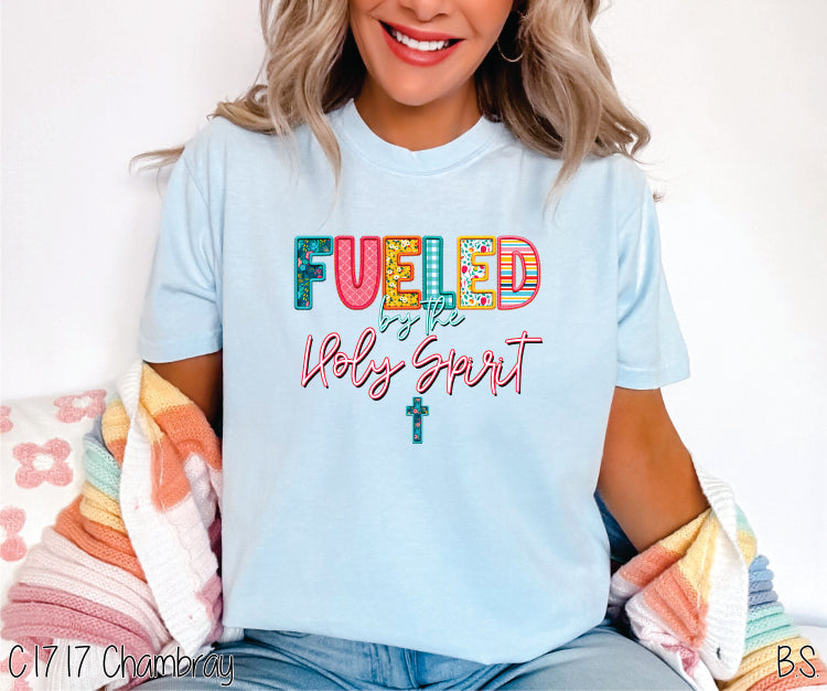 Fueled By The Holy Spirit Faux Embroidery #BS6641
