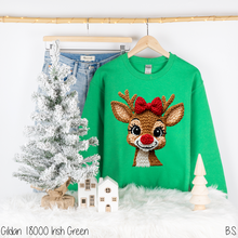 Load image into Gallery viewer, Girl Reindeer Faux Crochet #BS8721
