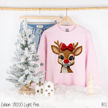 Load image into Gallery viewer, Girl Reindeer Faux Crochet #BS8721
