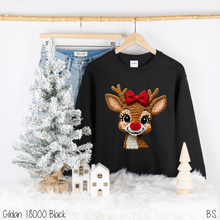 Load image into Gallery viewer, Girl Reindeer Faux Crochet #BS8721
